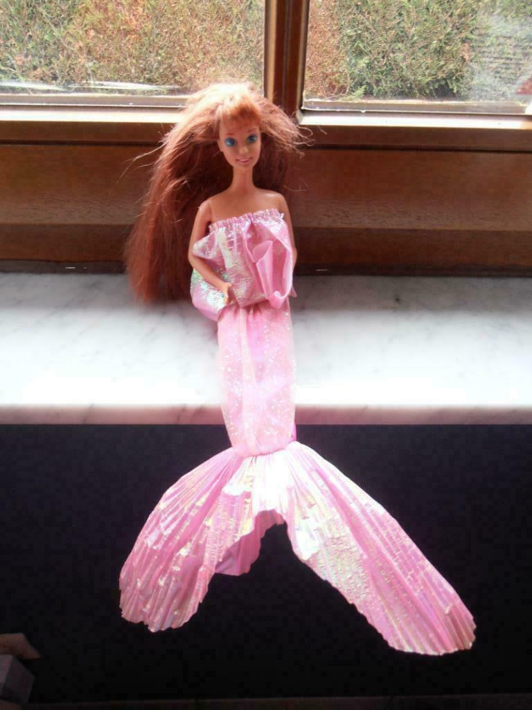 Barbie – Cheveux auburn, bustier, jupe sirène – MATTEL 1976, Ophalen of Verzenden, Gebruikt, Barbie