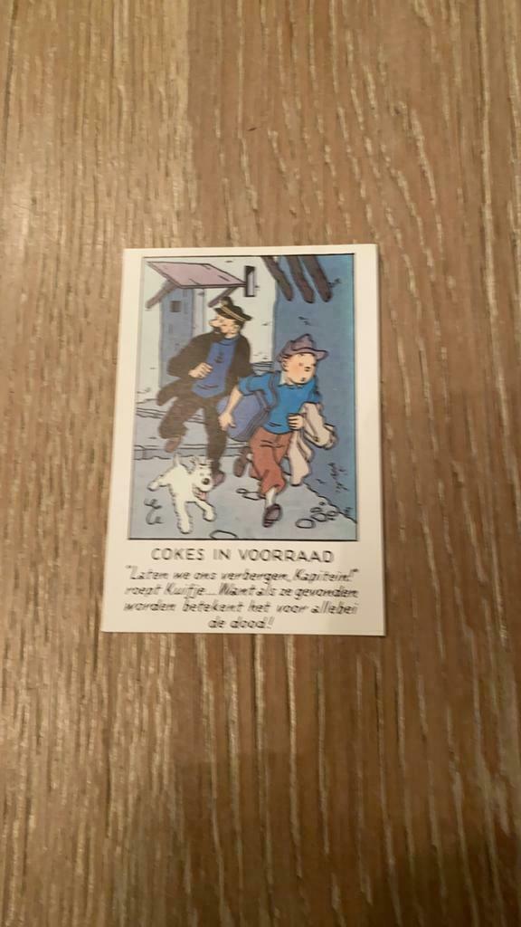 Kuifje tintin kaartje cokes in voorraad, Ophalen, Nieuw