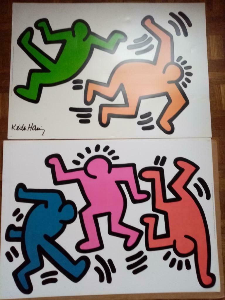 Deux Poster/Stikers offset originale Keith Haring-2009, Enlèvement