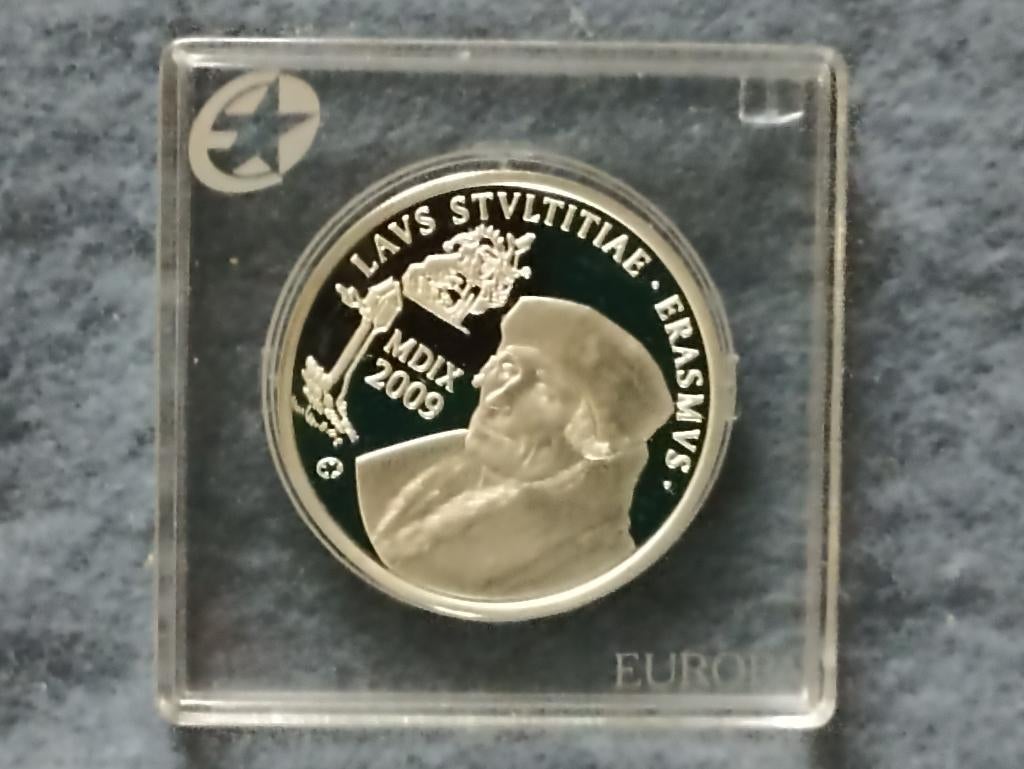 Belgique 10 euro 2009 Erasme Argent 925 Proof, Enlèvement ou Envoi, Argent, Argent
