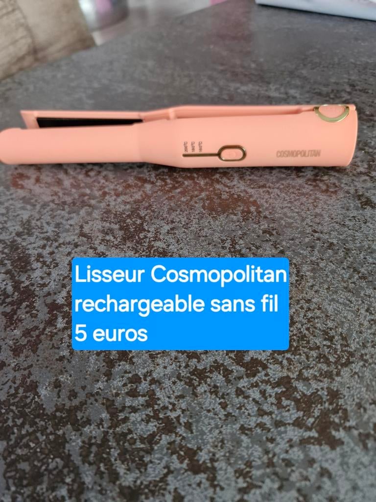 Lisseur Cosmopolitan sans fil rechargeable, Maison & Meubles, Enlèvement ou Envoi, Comme neuf