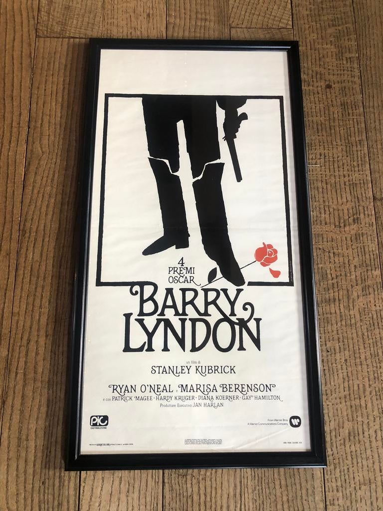 affiche BARRY LYNDON 4 Oscars de Stanley Kubrick, Enlèvement ou Envoi, Rectangulaire vertical, Avec cadre, A1 jusqu'à A3
