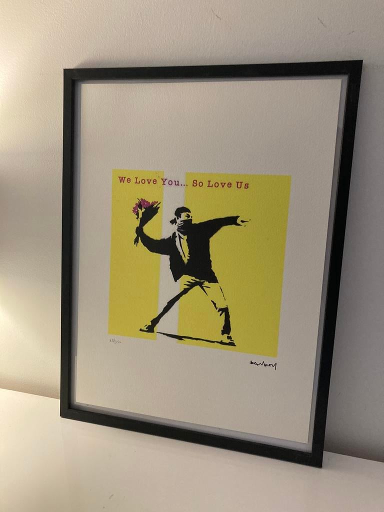 BANKSY : lithographie encadrée et numérotée avec certificat
