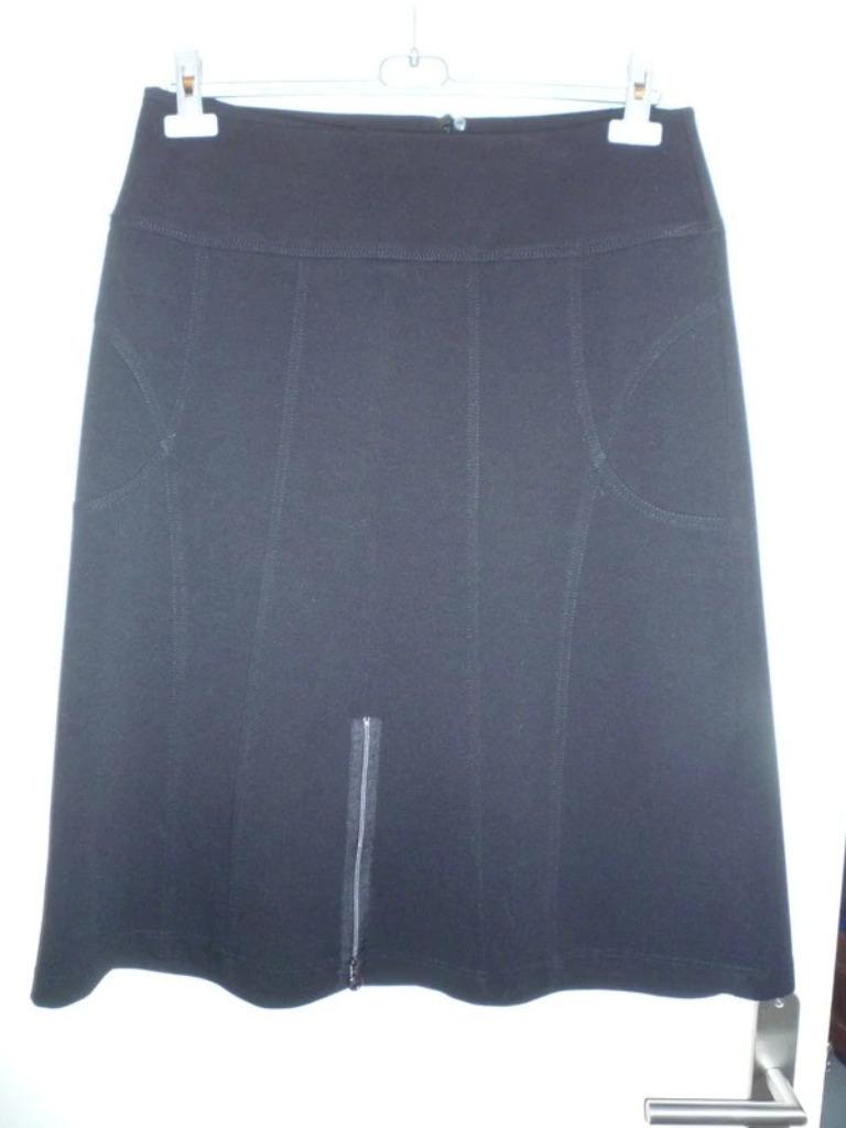 Lange zwarte rok Samoon maat 44/46, Kleding | Dames, Rokken, Zo goed als nieuw, Maat 46/48 (XL) of groter, Zwart, Knielengte, Ophalen of Verzenden