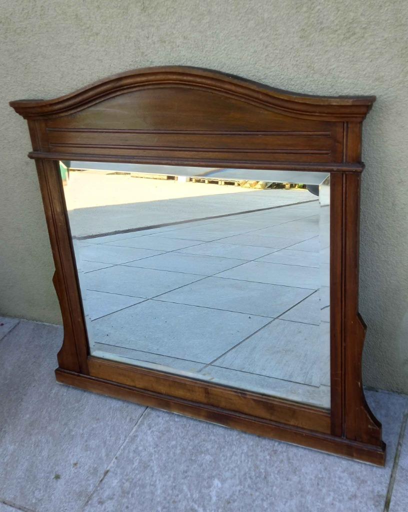 miroir de cheminée en bois, Antiquités & Art, Antiquités | Miroirs, Enlèvement, Rectangulaire