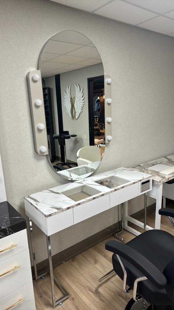 kaptafel make up tafel kapsalon spiegel kapper mua makeupart, Huis en Inrichting, Ophalen of Verzenden, Nieuw
