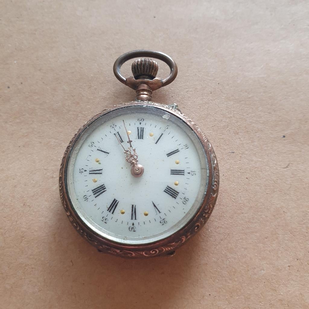 Montre de poche vintage en argent 0,800 (vers 1900-1925), Enlèvement, Argent