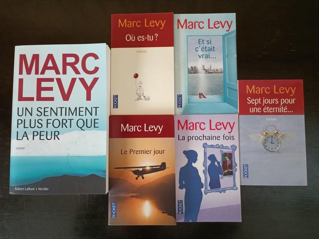 Lot de 6 romans de Marc Levy (5 Pocket et 1 Robert Laffont), Livres, Romans, Comme neuf, Enlèvement