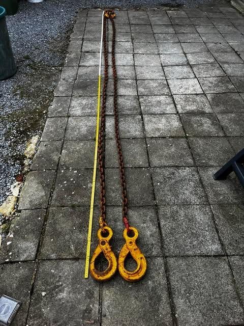 Ketting 2-sprong lengte ketting met 2 haken 4 m Ø 10 mm, Ophalen, Gebruikt