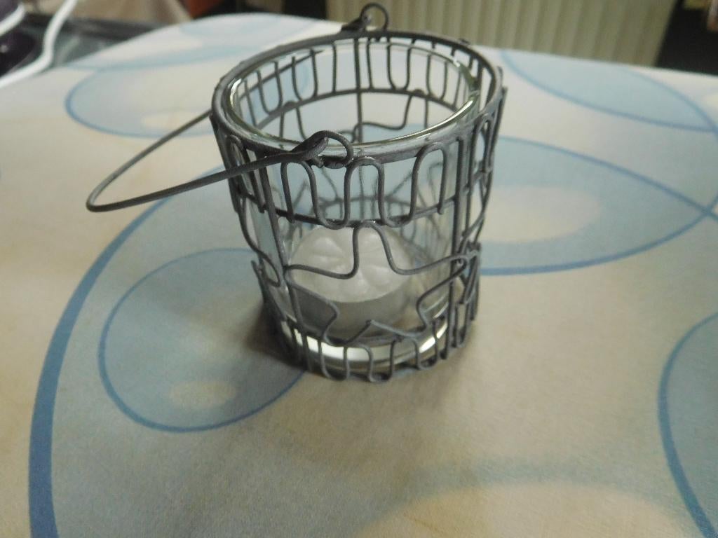Photophore avec bougie chauffe plat, Enlèvement ou Envoi, Utilisé, Bougie