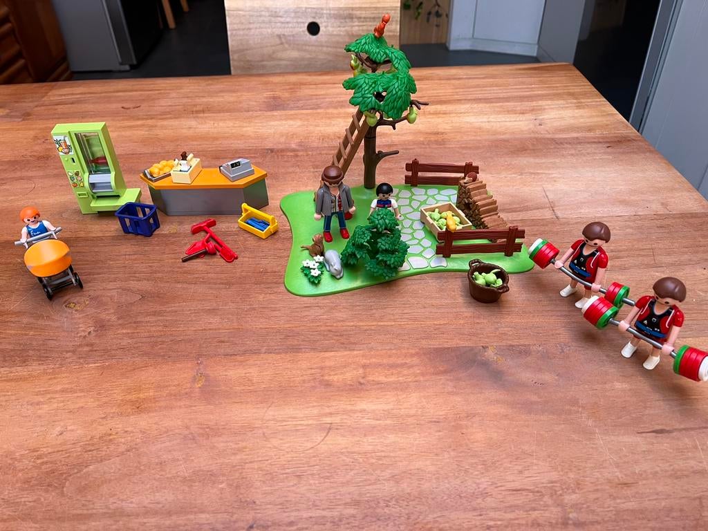 Playmobil - appeloogst - winkeltje - gewichtheffers, Ophalen, Gebruikt