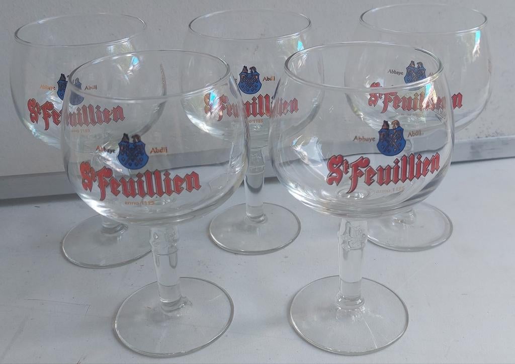 5 verres st Feuillien, Enlèvement ou Envoi, Comme neuf