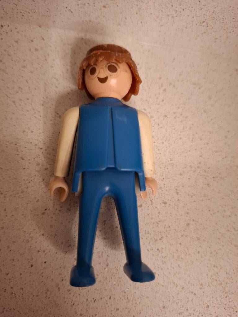Playmobil: vintage - man blauw, Enlèvement, Utilisé, Playmobil en vrac