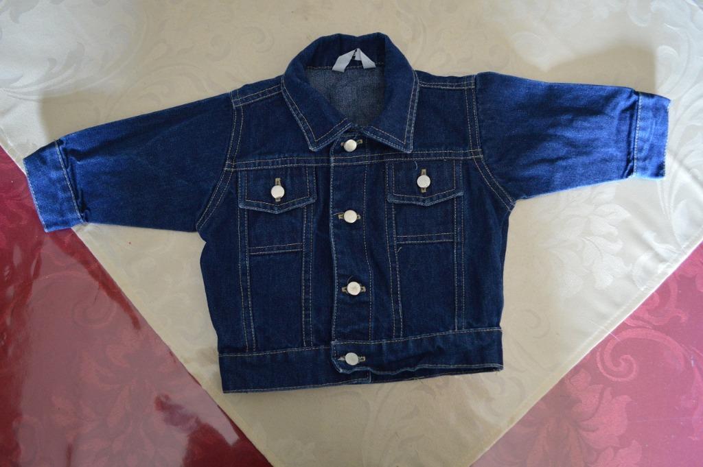 Jeansvestje Blauw maat 68, Kinderen en Baby's, Babykleding | Maat 68, Jongetje of Meisje, Ophalen of Verzenden, Zo goed als nieuw