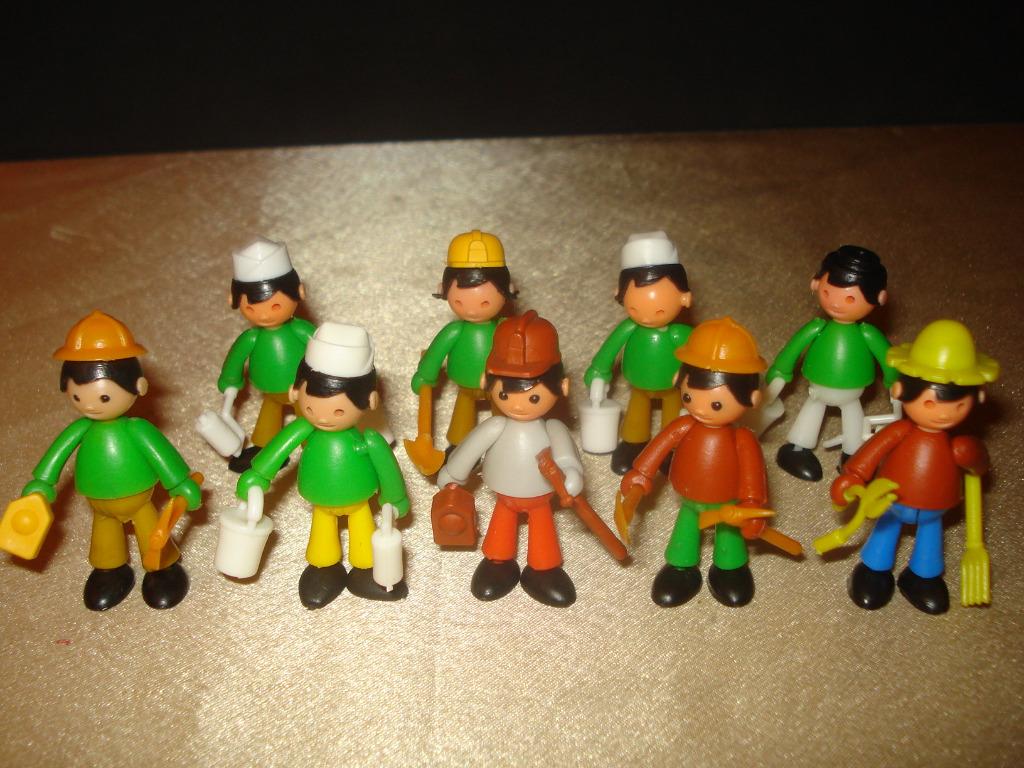 KINDER Lot d'Anciennes Figurines Ouvriers Artisans 1989, Enlèvement ou Envoi, Comme neuf, Figurines