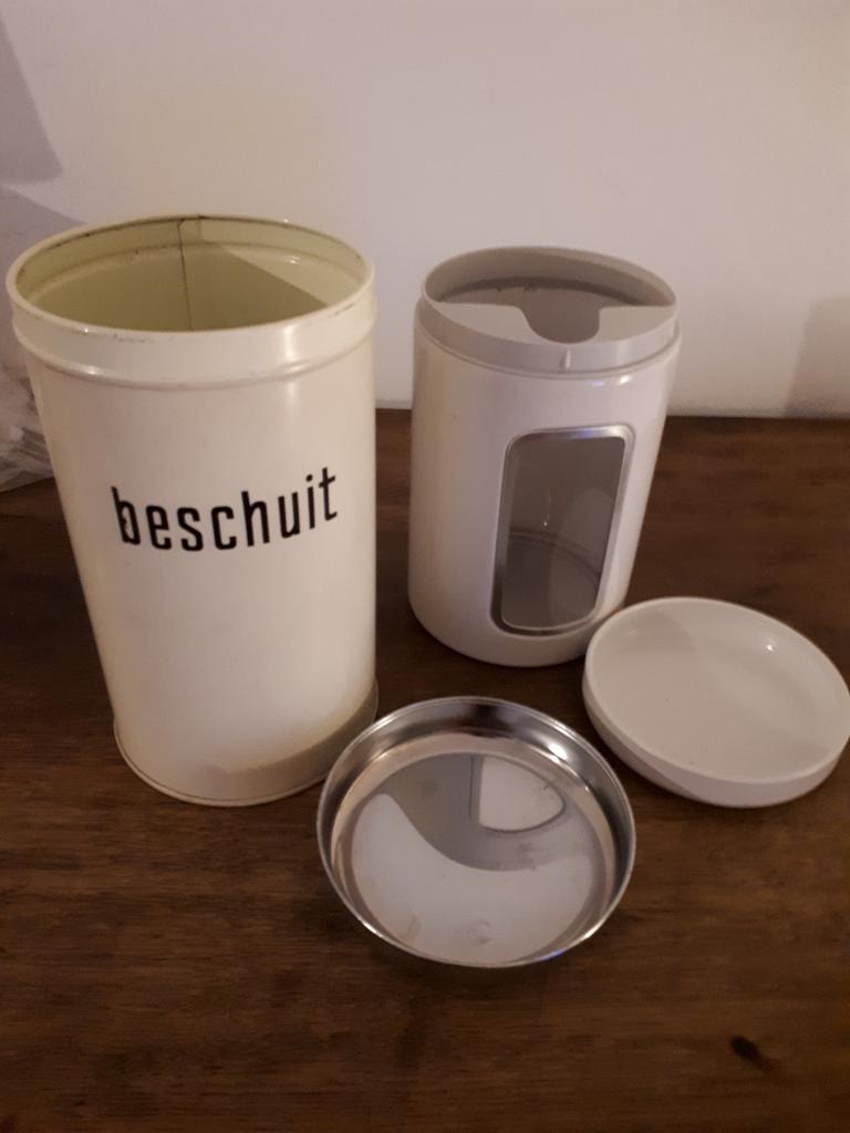 2 bocaux de rangement vintage des années 70, Enlèvement ou Envoi, Comme neuf