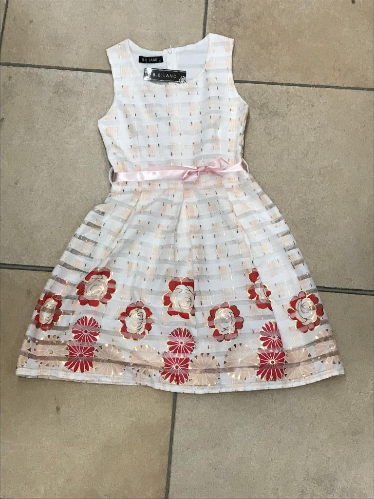 Nieuwe mooie zomer jurk/ kleedje meisjes feest/ comminie, Envoi, Neuf, Fille, Robe ou Jupe