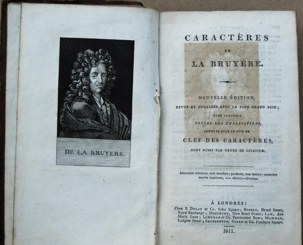 Les Caractères de Bruyère - 1811 - Jean de La Bruyère, Boeken, Wetenschap, Gelezen, Sociale wetenschap, Verzenden