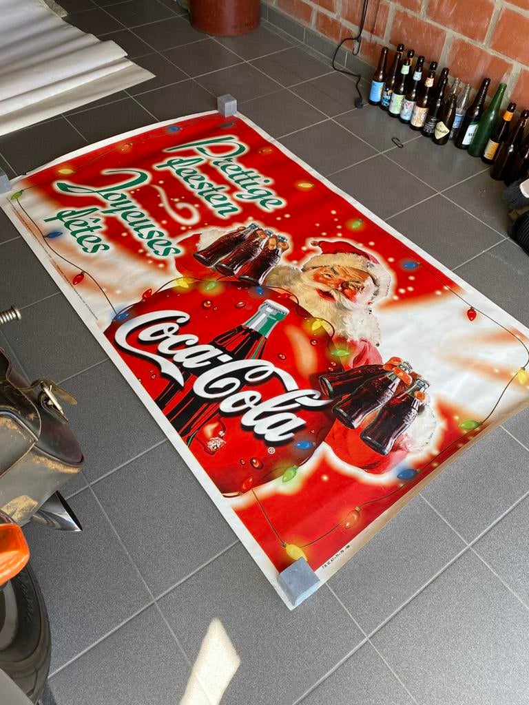 Grande affiche du jour de Noël de Coca Cola, Collections, Enlèvement ou Envoi