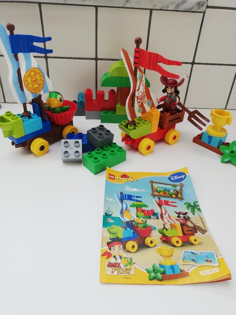 duplo 10539 kapitein haak het strand racen, Kinderen en Baby's, Ophalen of Verzenden, Complete set, Duplo
