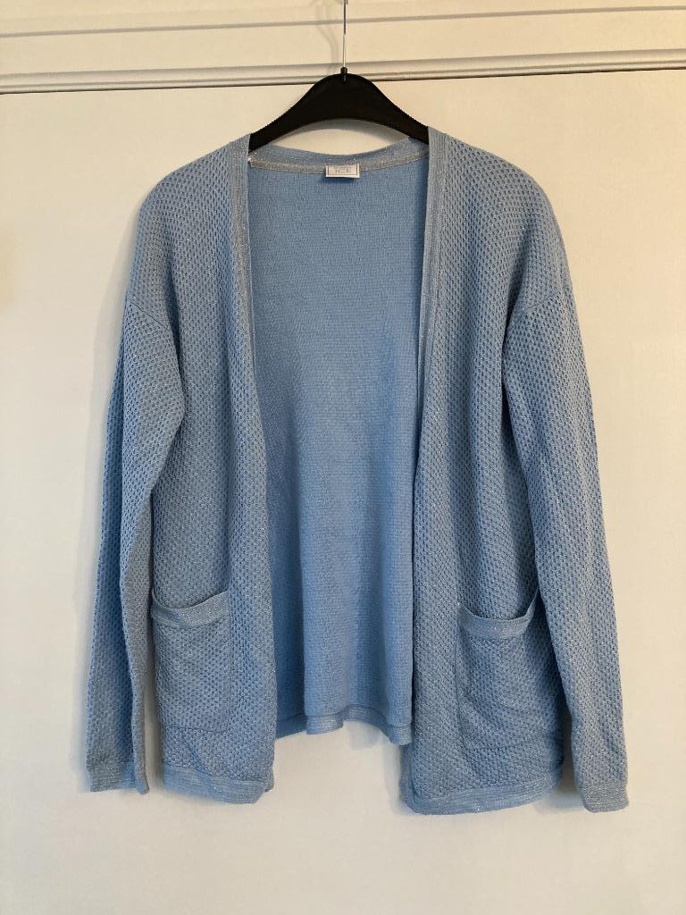 Licht blauwe gilet - Green Ice - tailleert L, Kleding | Dames, Truien en Vesten, Blauw, Maat 42/44 (L), Ophalen of Verzenden, Gedragen