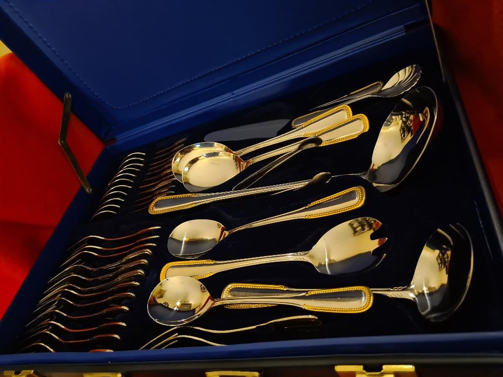 24-karaats verguld zilverwerk - HARTVERGOLDET S.B.S. Niewe, Ophalen, Goud
