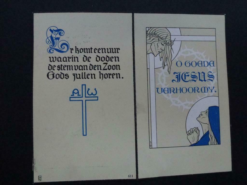 doodsprentje Salmon Anna  Mechelen 14 maart 1888 + Mechelen, Verzamelen, Bidprentjes en Rouwkaarten, Verzenden, Rouwkaart