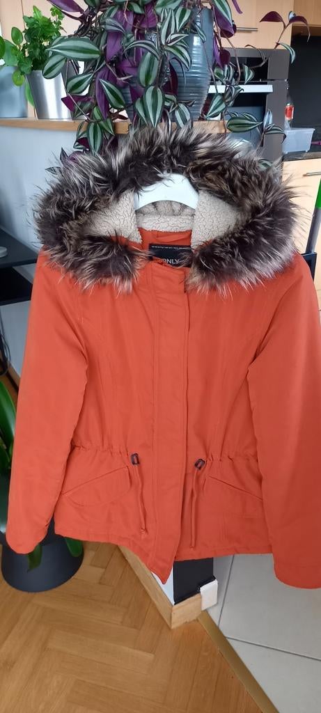 Parka.  M.  ONLY, Ophalen of Verzenden, Zo goed als nieuw, Oranje