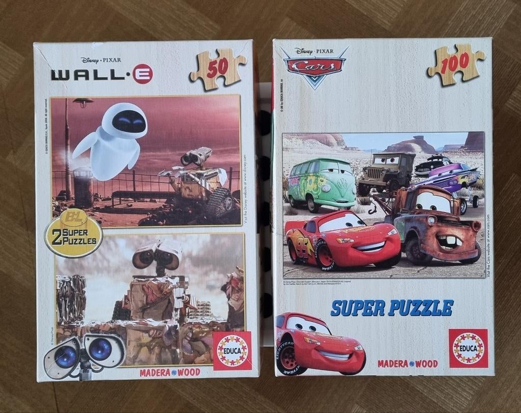Disney Pixar puzzels WALL.E en CARS, Kinderen en Baby's, Ophalen of Verzenden, Zo goed als nieuw