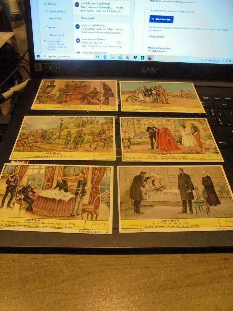 Leopold II kaarten, Verzamelen, Ophalen of Verzenden, Zo goed als nieuw, Kaart, Foto of Prent