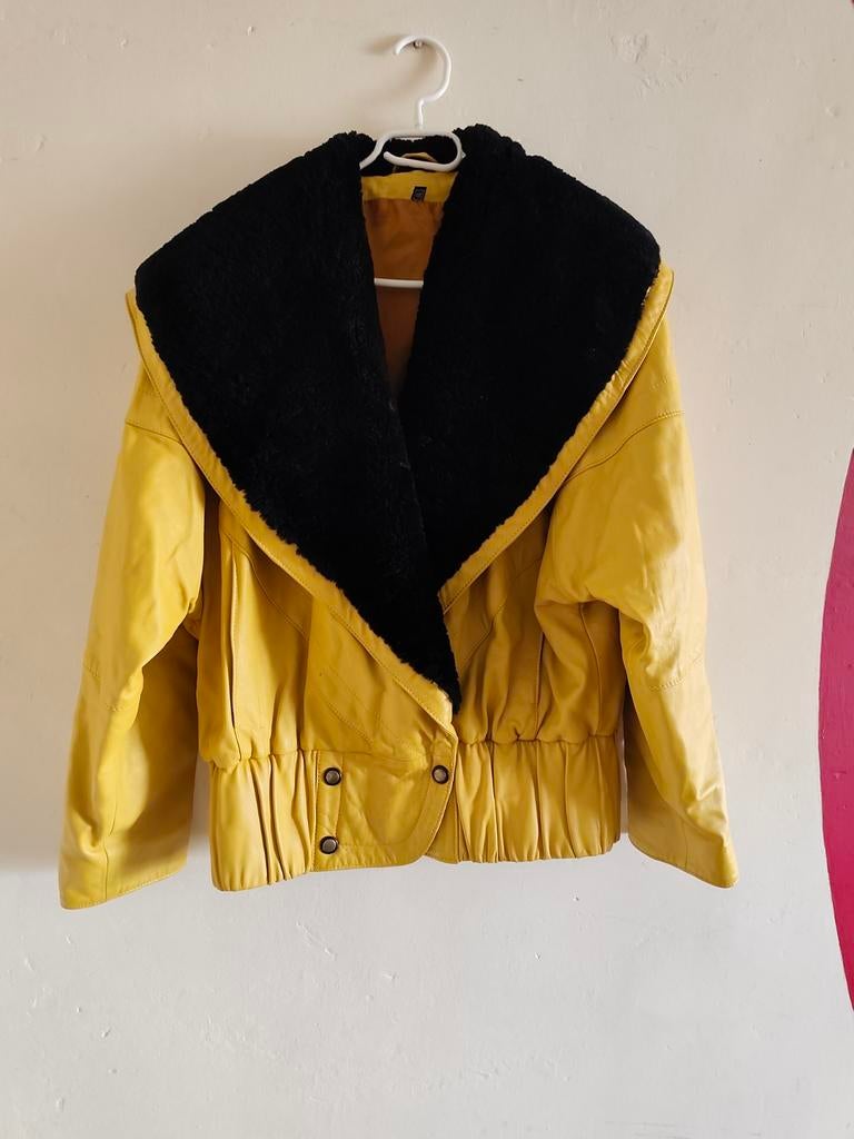 Lederen jas, maat 40, Kleding | Dames, Ophalen, Maat 38/40 (M)