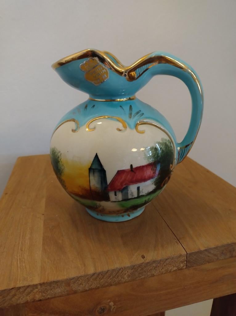 Handgeschilderde Bequet vaas, Ophalen of Verzenden