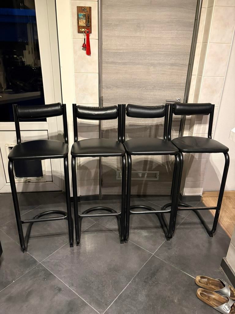 4 barkrukken, Huis en Inrichting, Barkrukken, Ophalen, Gebruikt, 60 tot 90 cm, Metaal