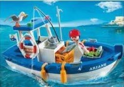 Playmobil Le bâteau du pêcheur 4 à 10 ans, Enlèvement ou Envoi, Comme neuf, Ensemble complet