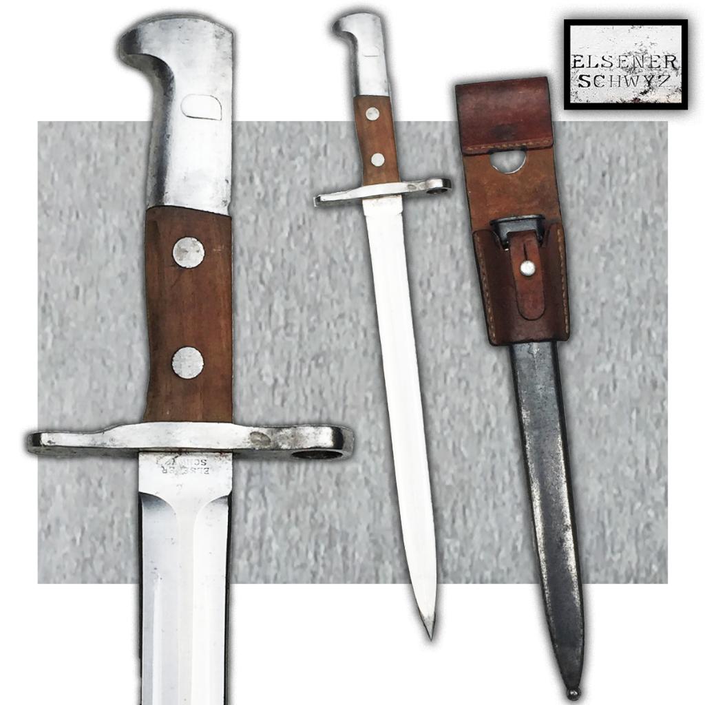 🚨Zeldzame Baio Suisse M1906 - WAFFENFABRIK - Origineel, Verzamelen, Militaria | Algemeen, Ophalen of Verzenden, Landmacht, Mes of Dolk