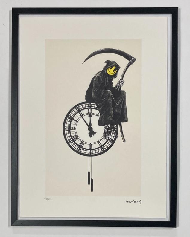 BANKSY : lithographie encadrée avec certificat, Enlèvement ou Envoi