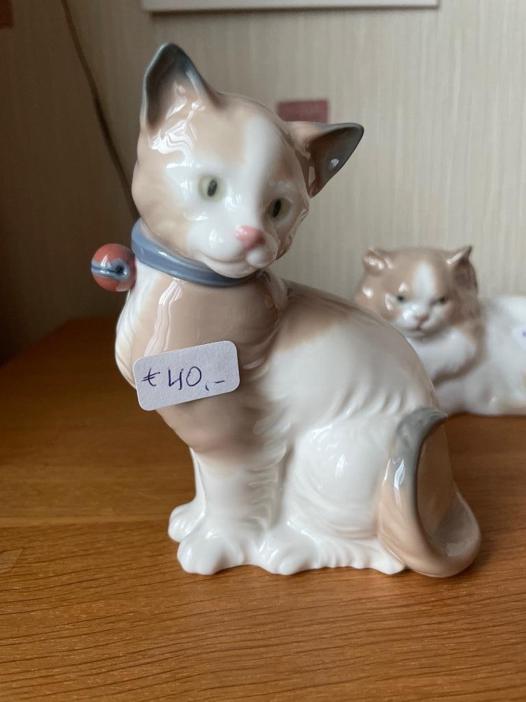 Lladro collectie katten, Verzamelen, Ophalen of Verzenden, Zo goed als nieuw, Hond of Kat, Beeldje of Figuurtje