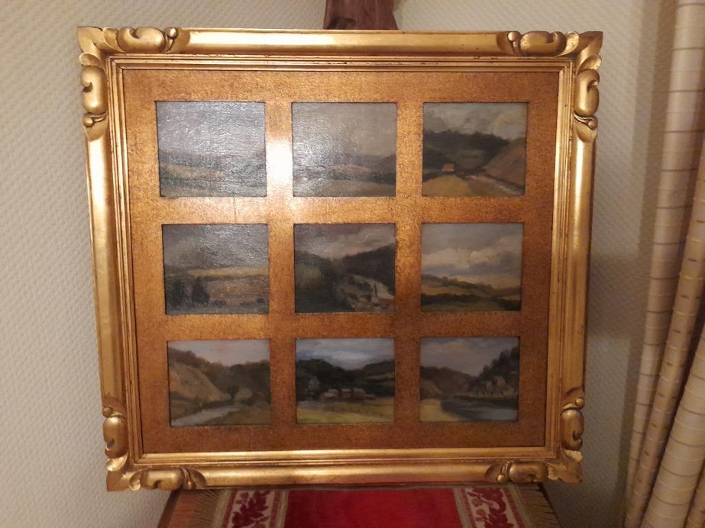 9 ébauches attribuées à Auguste Donnay (1862-1921) sur panne, Enlèvement