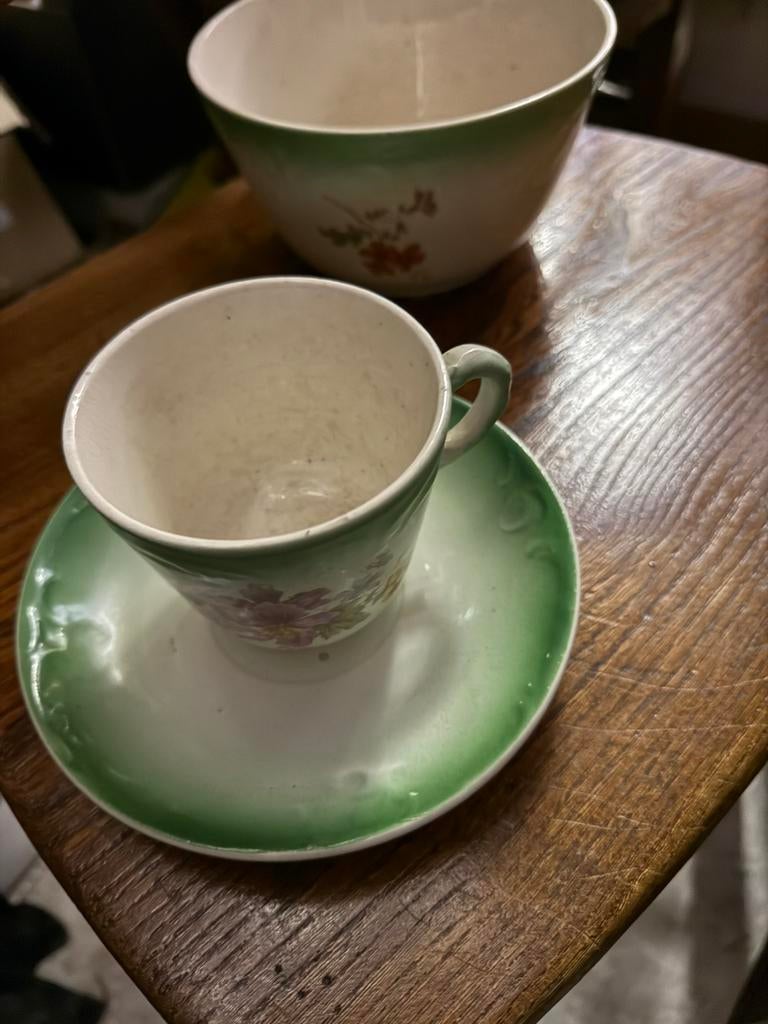 Antiek servies, Ophalen of Verzenden, Gebruikt, Overige materialen, Compleet servies