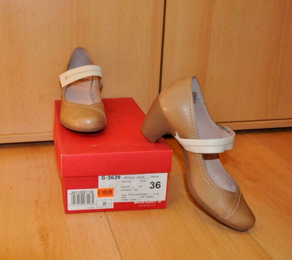 Wonders escarpins cuir beige t.36 Neufs prix 109.95e, Neuf, Enlèvement ou Envoi, Wonders, Beige