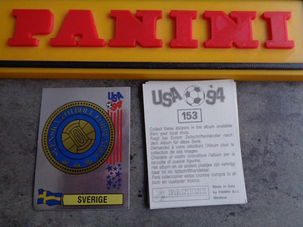 PANINI VOETBAL STICKER WORLD CUP 94 USA WK EMBLEEM ***** 1X, Ophalen of Verzenden, Sticker