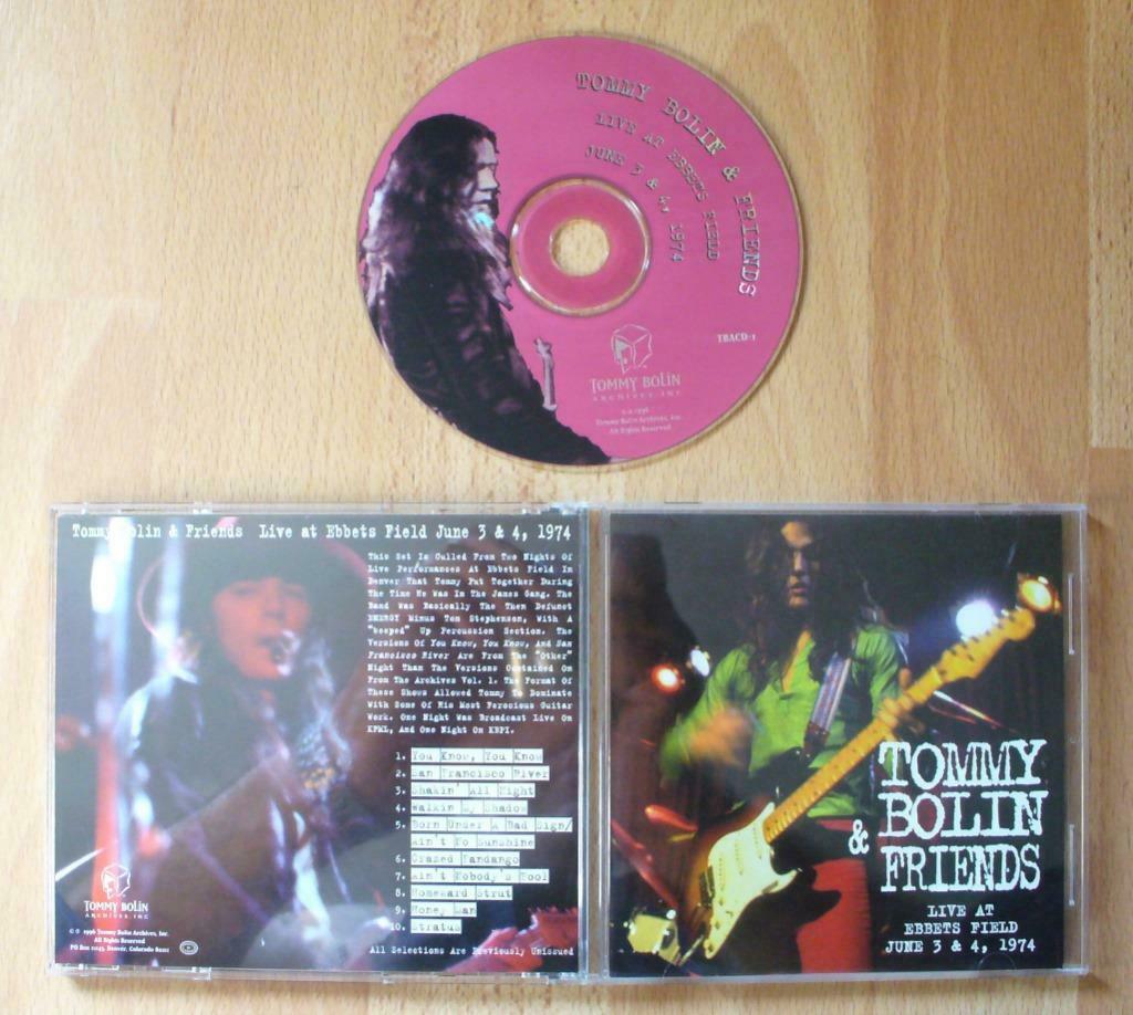 CD TOMMY BOLIN - LIVE AT EBBETS FIELDS 1974 - DEEP PURPLE, Ophalen of Verzenden, Zo goed als nieuw
