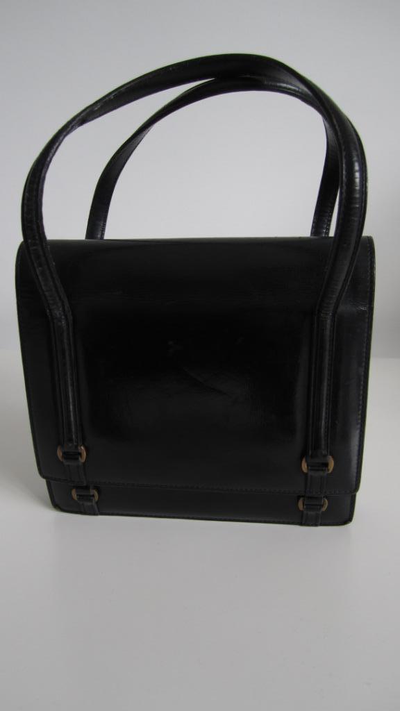 HANDTAS DELVAUX ZWART 1948, Handtassen en Accessoires, Verzenden, Gebruikt, Zwart, Handtas