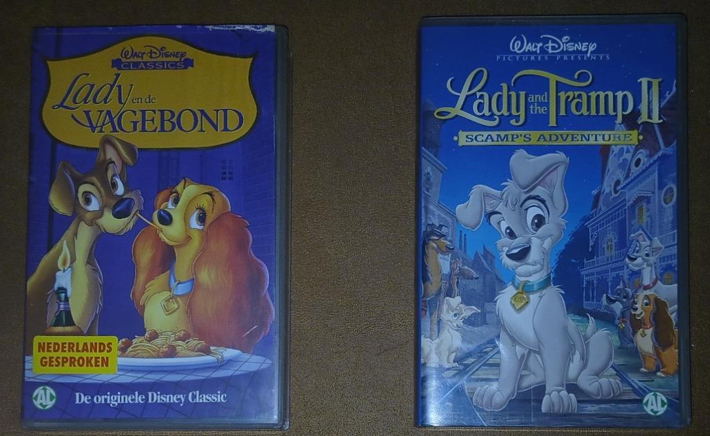Lady en de Vagebond I & II, Cd's en Dvd's, Gebruikt, Tekenfilm, Alle leeftijden, Ophalen of Verzenden