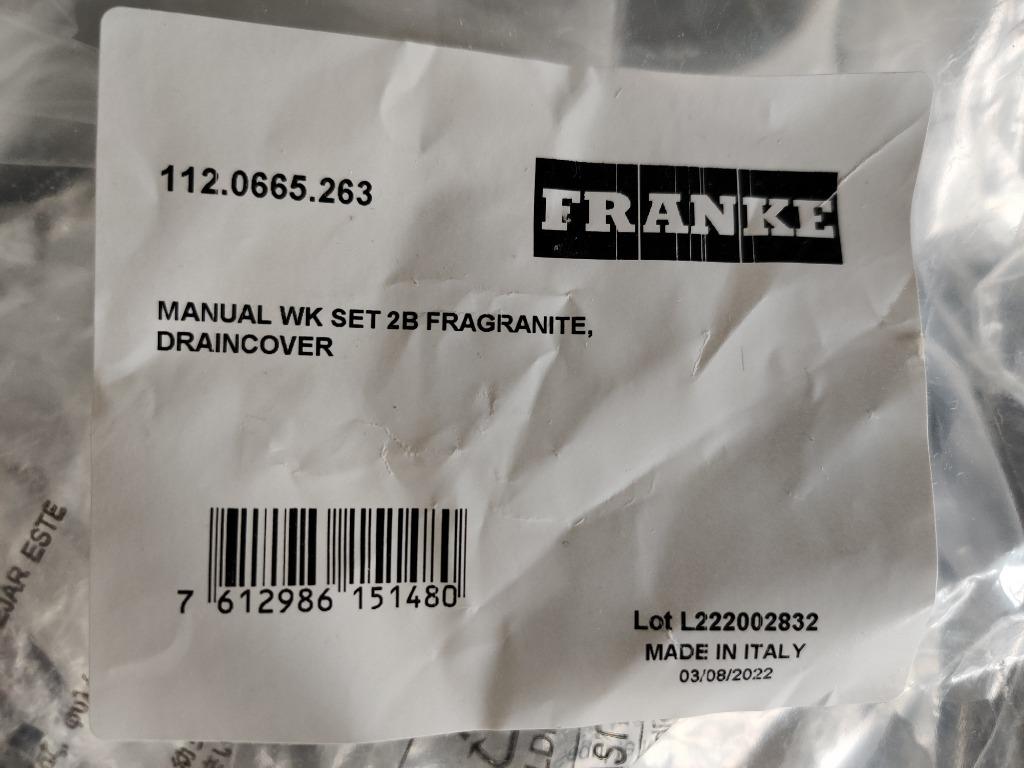 afvoerset fragraniet gootstenen Franke, Huis en Inrichting, Ophalen, Minder dan 50 cm, Nieuw, Minder dan 25 cm