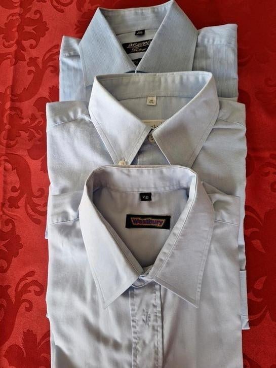 Lot de 3 chemises hommes,bleu , manches longues,40 Westbury, Enlèvement, Comme neuf, Autres tailles