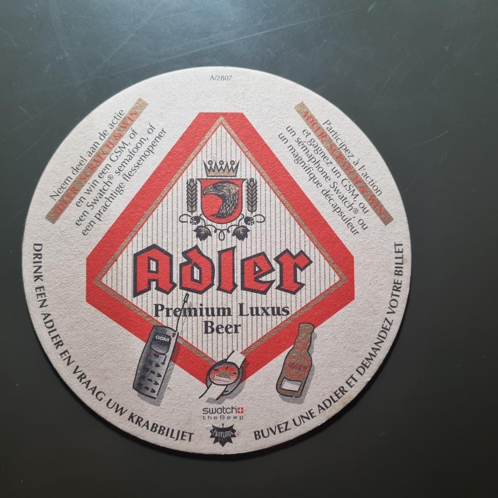 Sous Bock Adler (modèle 4), Collections, Enlèvement ou Envoi, Utilisé, Sous-bock, Autres marques