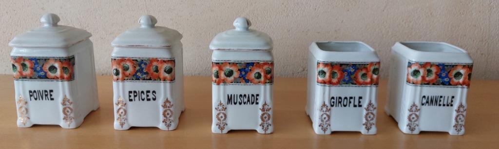 5 kleine Vintage kruidenpotjes, Ophalen