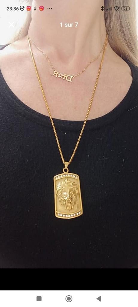 Collier neuve en acier inoxydable, Enlèvement ou Envoi, Comme neuf