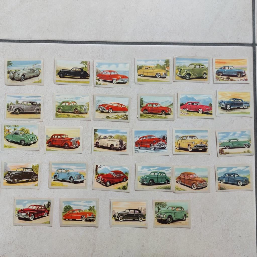Lot chromo's Jacques : auto's 1950, Ophalen of Verzenden